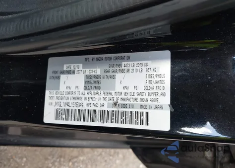 2020 Mazda Mazda6 Touring from USA, damaged, VIN JM1GL1VM4L1516044